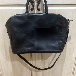 Clare V Black Leather Claude bag